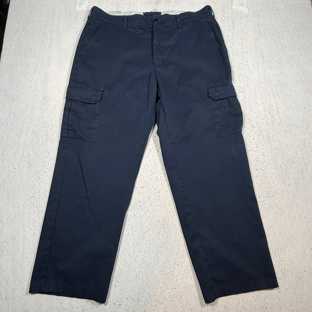 Red Kap Mens Navy Blue Cargo Work Pants PT88NVO Size 38x30 Utility Trousers